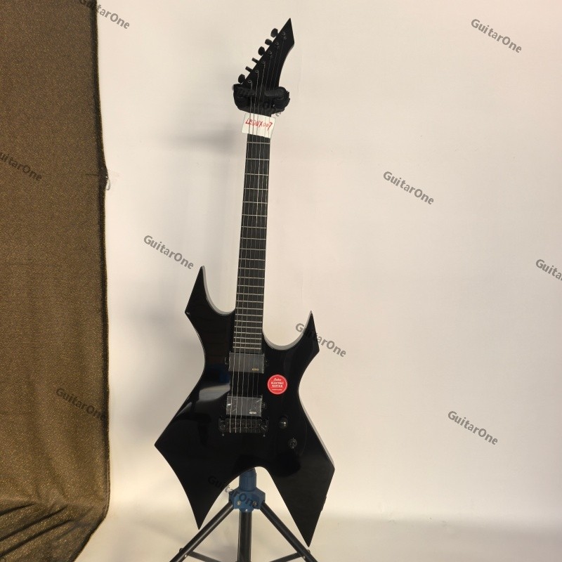 Solid warlock electric guitar Stainless Rounded Fret black H-H Pickups