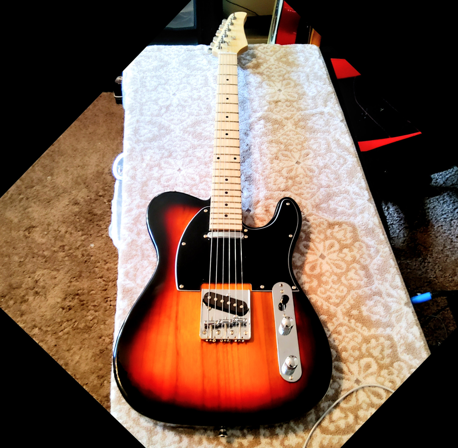 🎸FREE SHIPPING!🎸Glarry T Style Electric Guitar +Soft Case/Gig Bag +Strap!