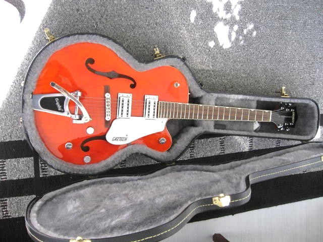 GRETSCH ANNIVARSARY ORANGE G5120 2008 MINT W/GRETSCH BLACK HARDSHELL CASE #605-8