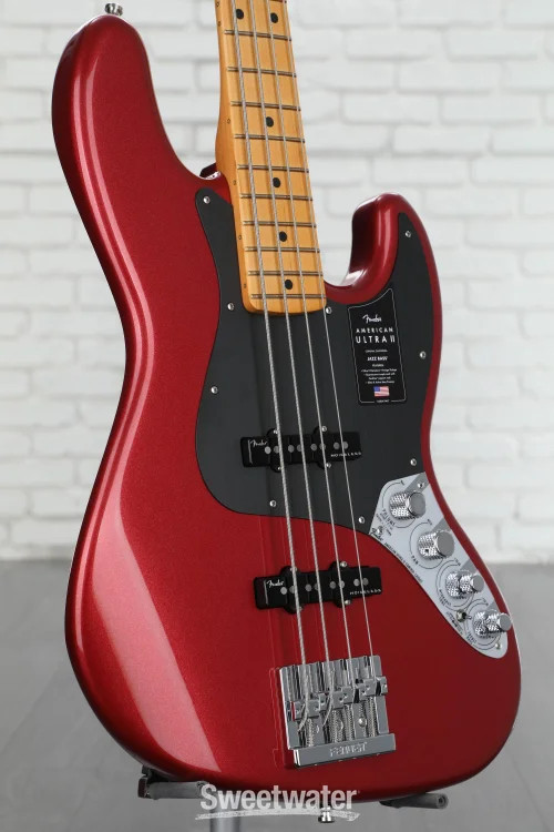 Fender American Ultra II Jazz Bass – Sinister Red, Maple Fingerboard