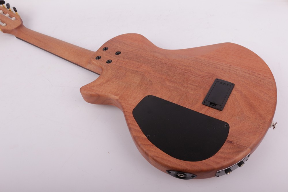 Electric Classical Guitar Silent Nylon String Reverb delay Mahogany Body