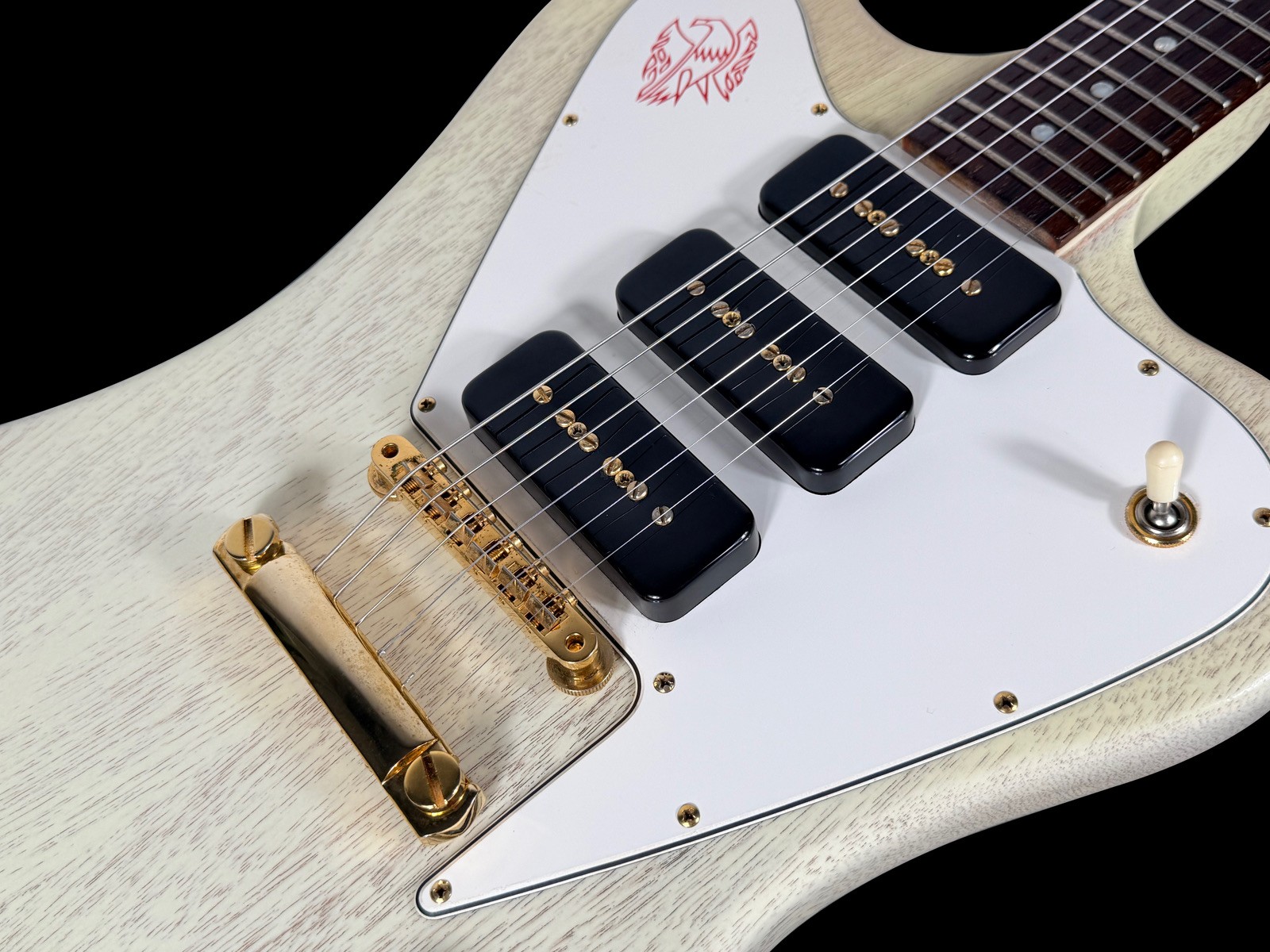 2003 GIBSON NON-REVERSE FIREBIRD CUSTOM SHOP TRIPLE SOAPBAR ~ TV WHITE