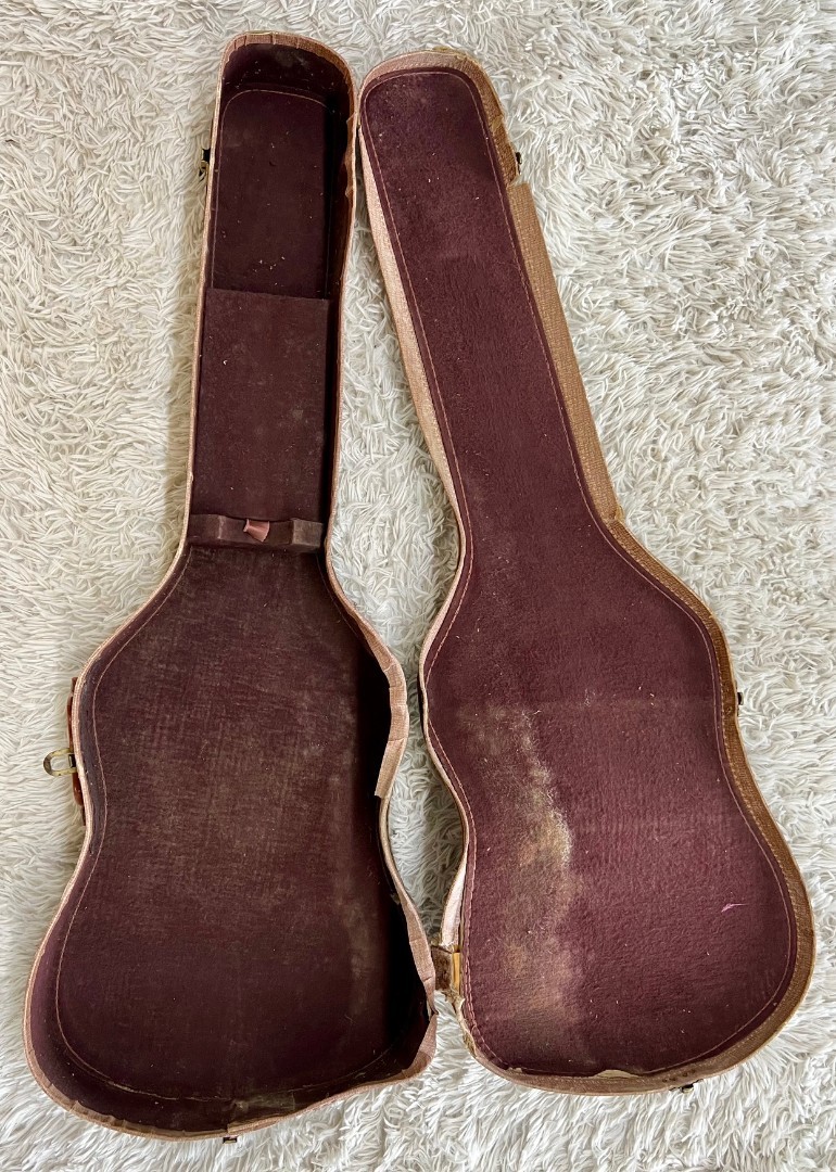 1961 Epiphone Coronet Solid Body Electric Guitar – Dark Cherry with P-90 & Case