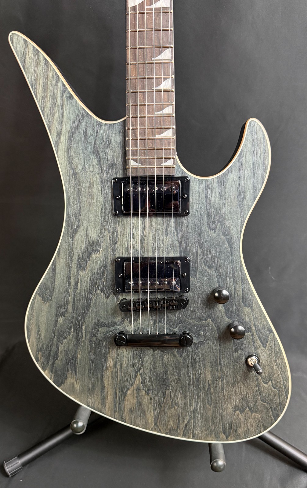 Schecter Avenger Standard Electric Guitar Charcoal Satin Ash Finish