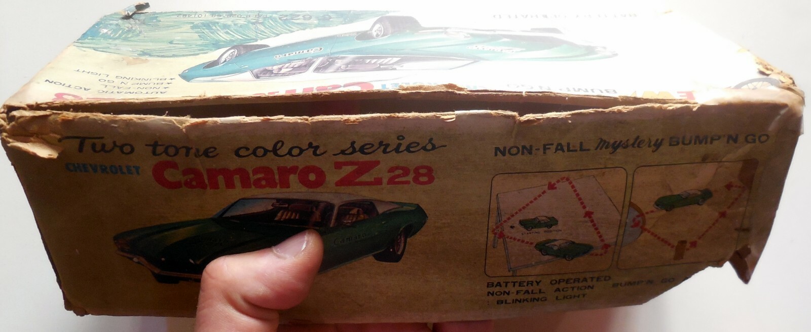 VINTAGE TIN TOY CAR CHEVROLET CAMARO Z28 TAIYO 1960s BOXED