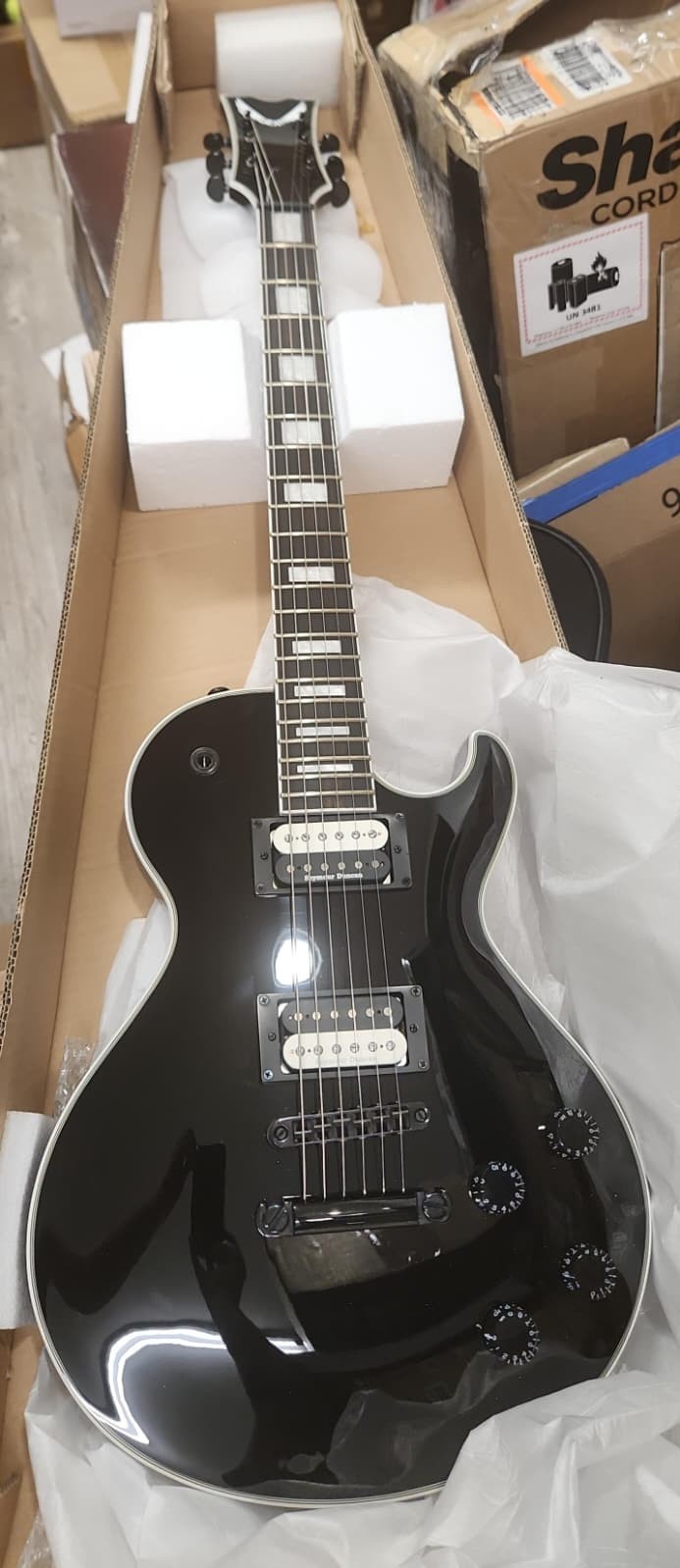 Open box Dean Thoroughbred Select Classic Electric Guitar Black TBSELCBK