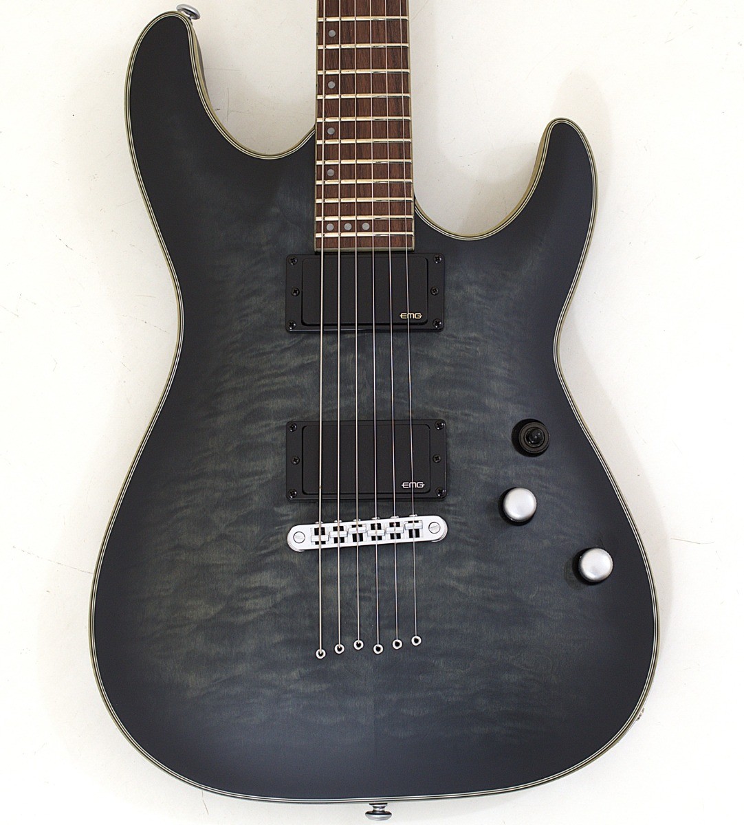 Schecter C-1 Platinum Guitar See-Thru Black Satin B-Stock 1070