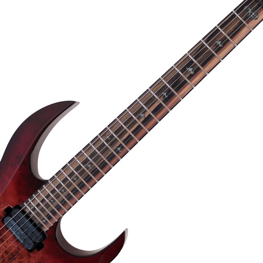 B.C.Rich SHREDZILLA PROPHECY ARCHTOP WITH EVERTUNE LAVA Burst Black Line Inlays