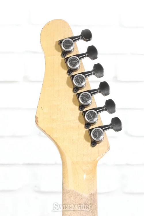 Friedman Cali Electric Guitar – Graffiti Yellow/Black Diamonds, Medium Aged