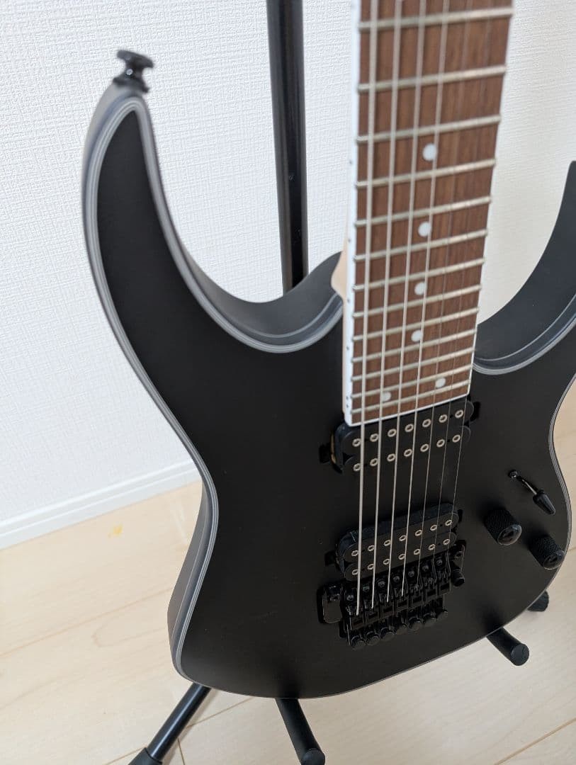 Electric Guitar Ibanez RG7420EX-BKF 7-String Black Matte Made in Indonesia