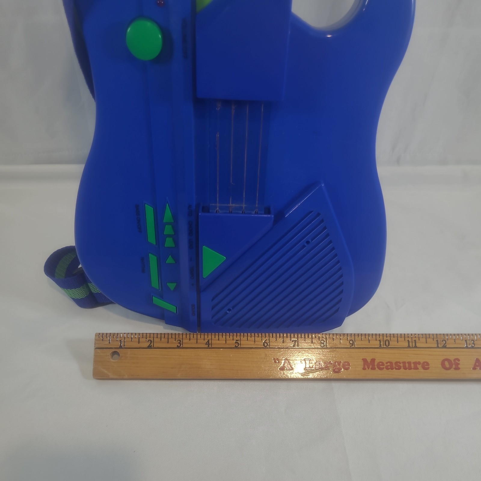 Rockin’ Thunder Remco Electronic Digital Guitar 1989 Blue Green Works Read*