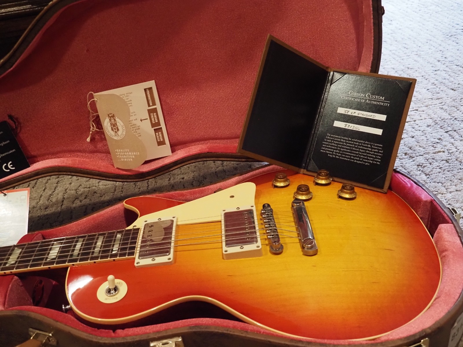 2023 Gibson Custom Shop 1958 Reissue Les Paul LPR-8 R8 – Washed Cherry