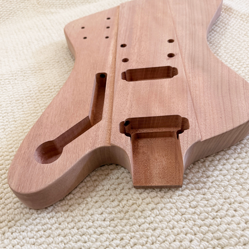 Unfinished 6-string Firebird DIY Electric Guitar Kit Mahogany body&neck CR part