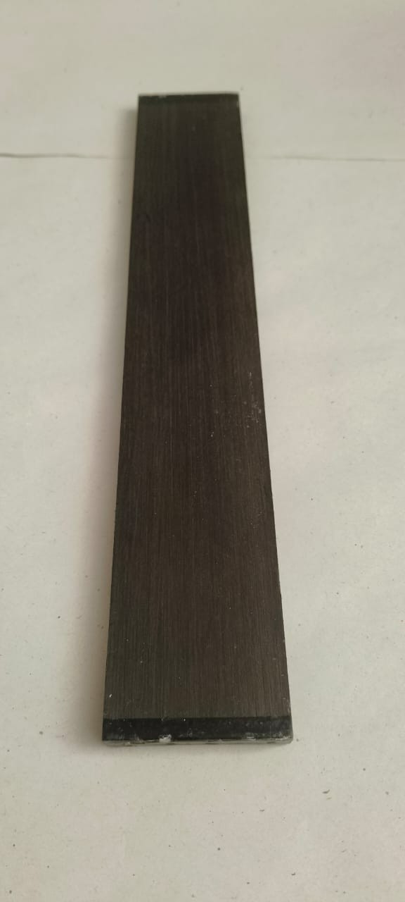 Ebony Wood Guitar Fretboard Blank High Density Black Wood Fingerboard Set 2 pcs