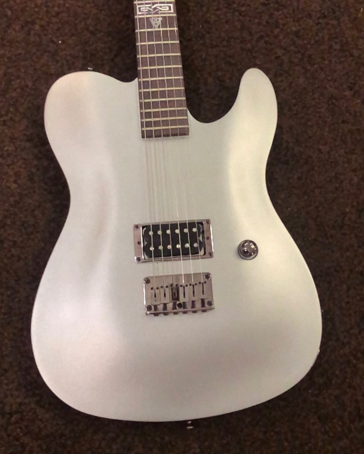Fender Esquire Celtic Custom Edition Silver Telecaster Electric Guitar-USED