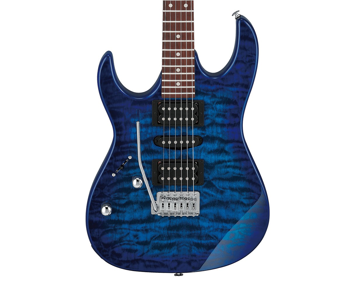 Ibanez GRX70QALTBB GIO RX Left Handed Guitar – Transparent Blue Burst