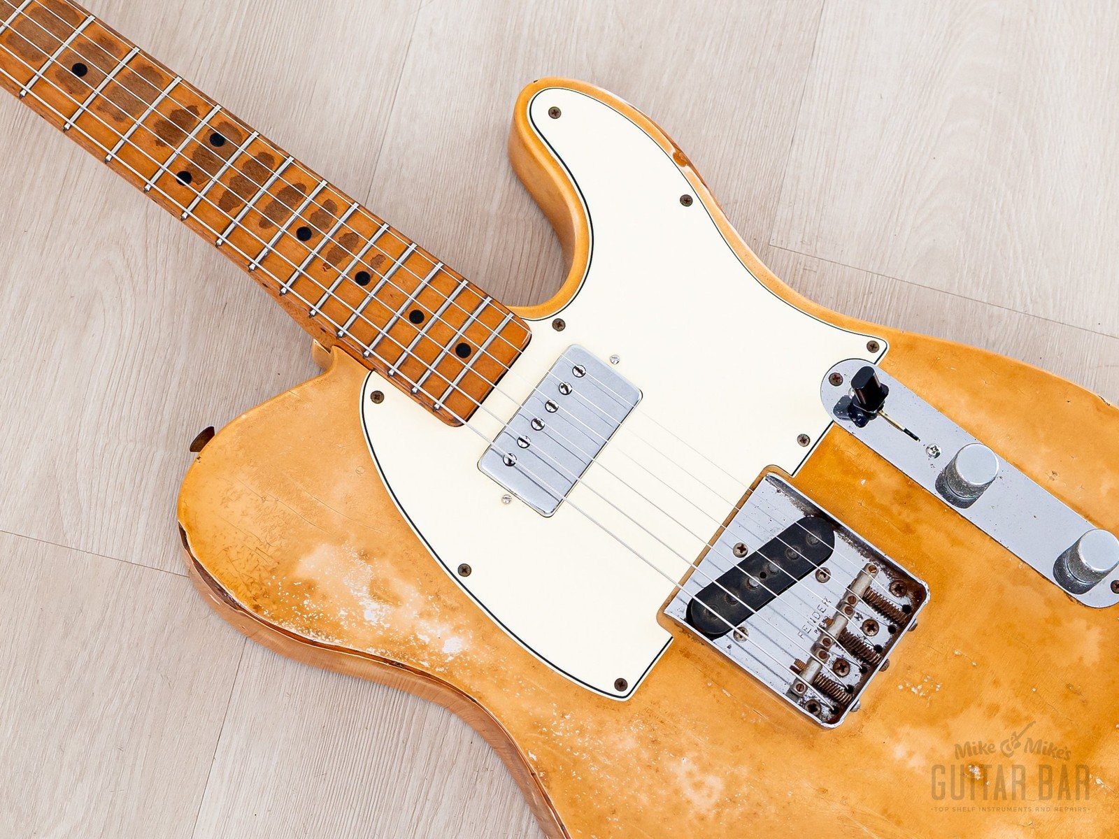 1968 Fender Telecaster Vintage Guitar Blonde w/ Gibson T Top Humbucker, Case