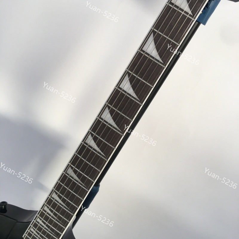 Solid Body Black Electric Guitar FR Bridge Scale Length 648mm Stainless Fret