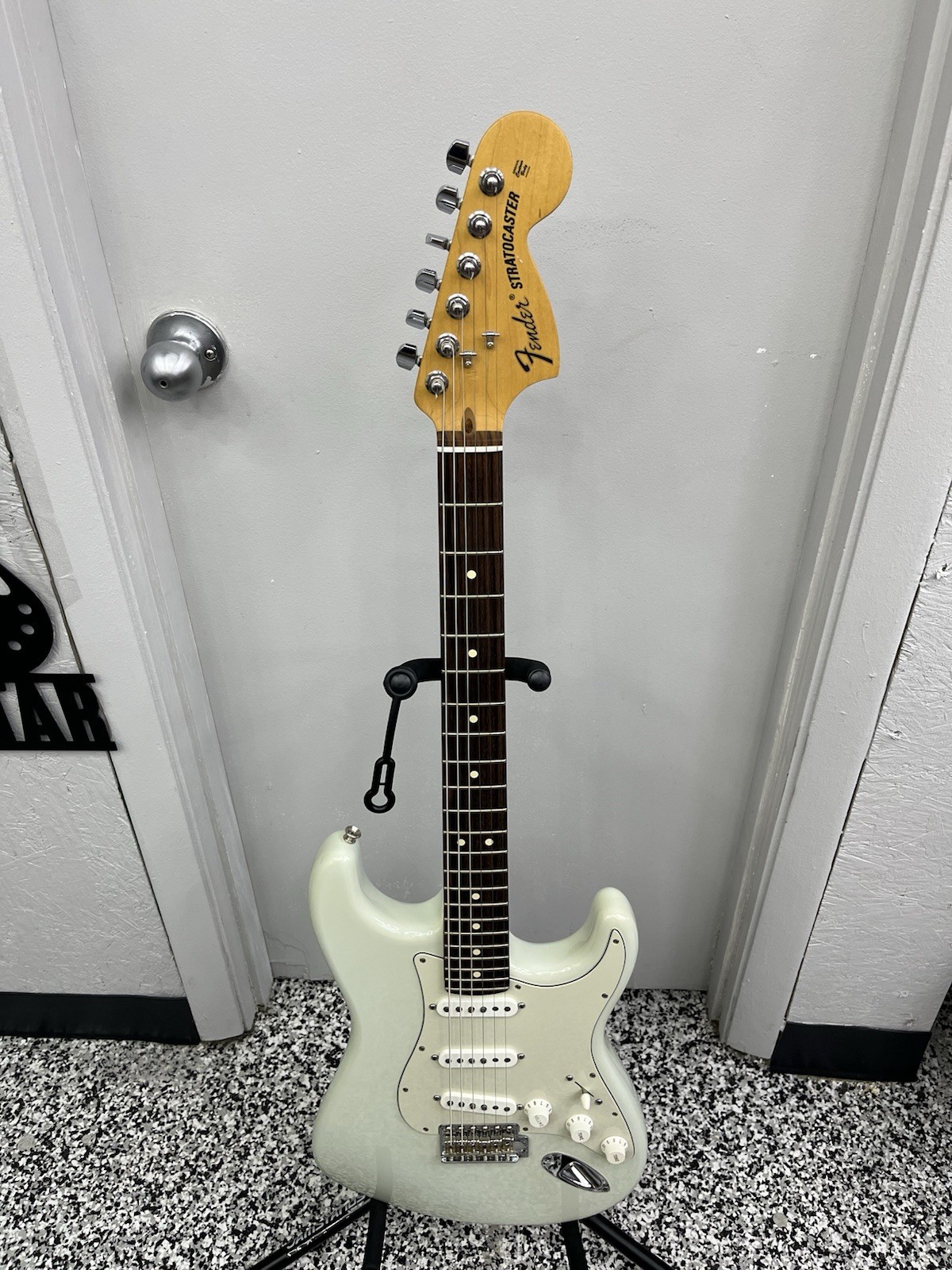 2015 Fender American Standard Stratocaster USA Olympic White w/ Rosewood Board –