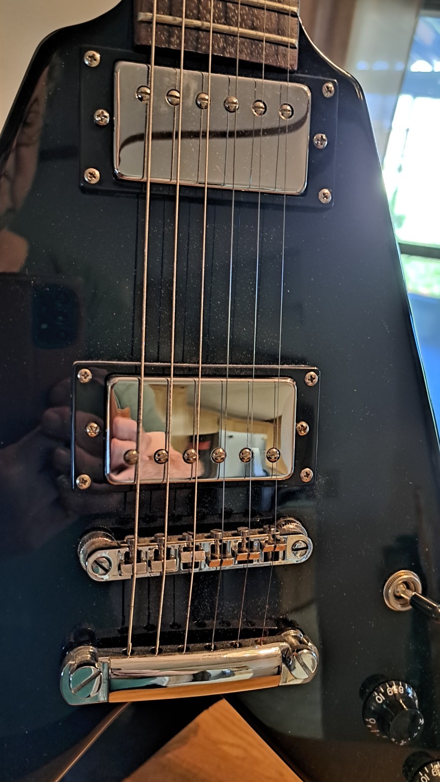 Samick Greg Bennett Flying V style electric guitar