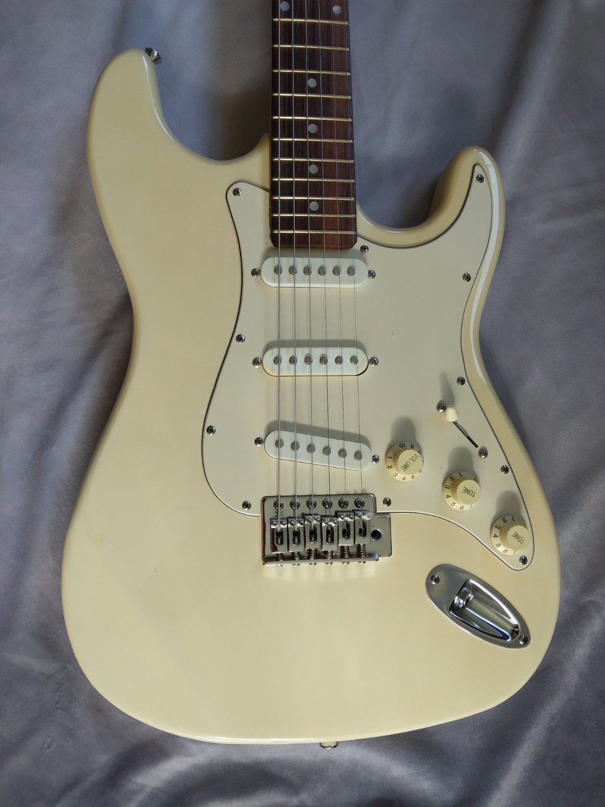 Unbranded Stratocaster Clone Electric Guitar Ivory Color