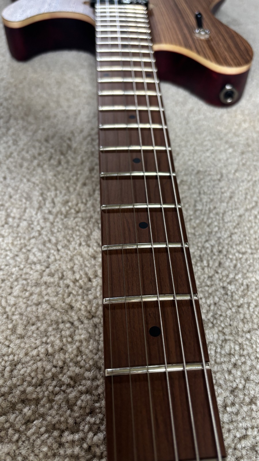 EVH Wolfgang WG Standard Exotic Zebrawood Electric Guitar, Natural Finish