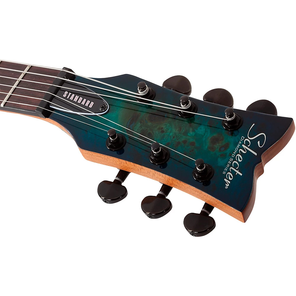 Schecter Guitar Research SoloII Standard Electric Guitar Ocean Blue Burst Burl