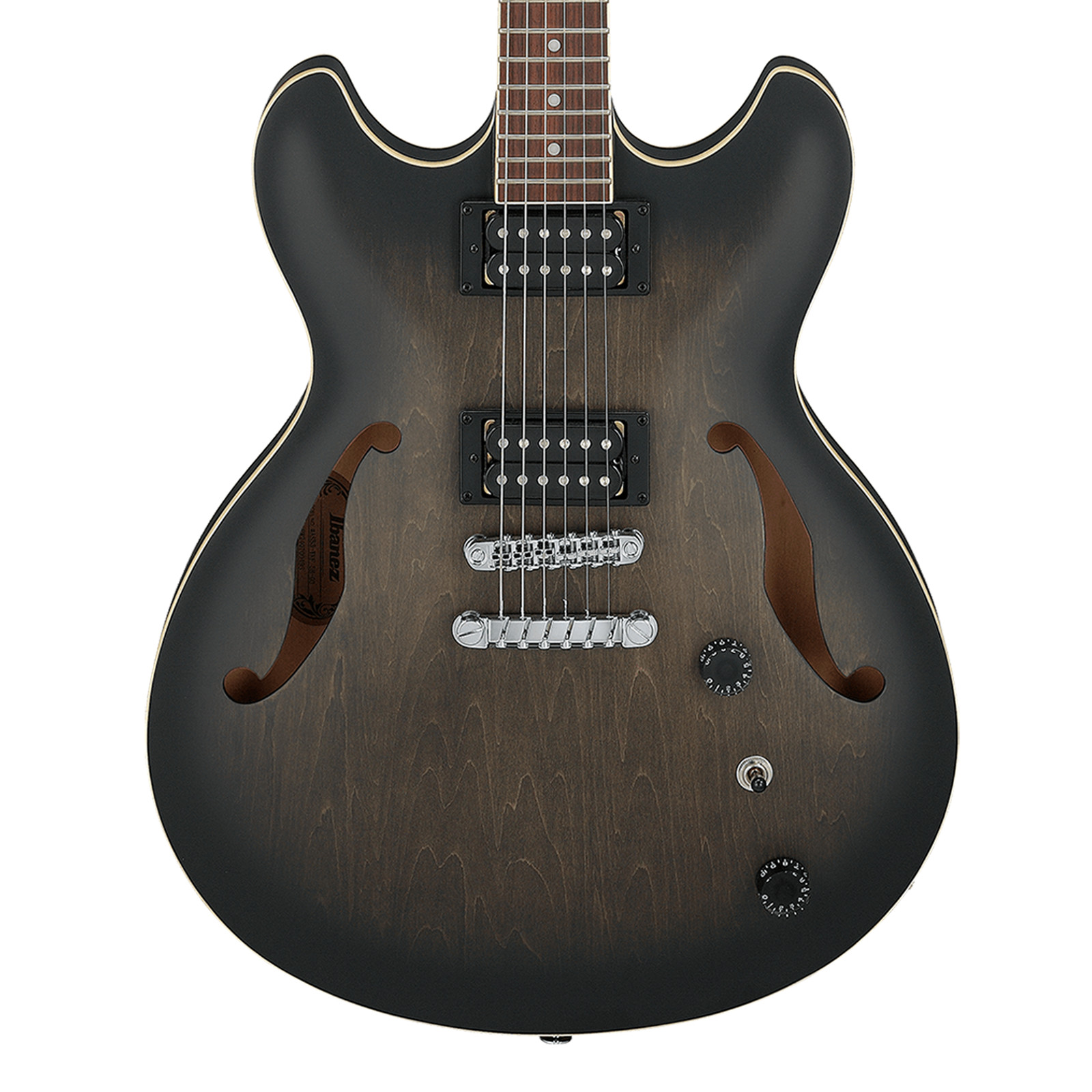 Ibanez AS53TKF Artcore Semi-Hollow Body Guitar – Transparent Black Flat