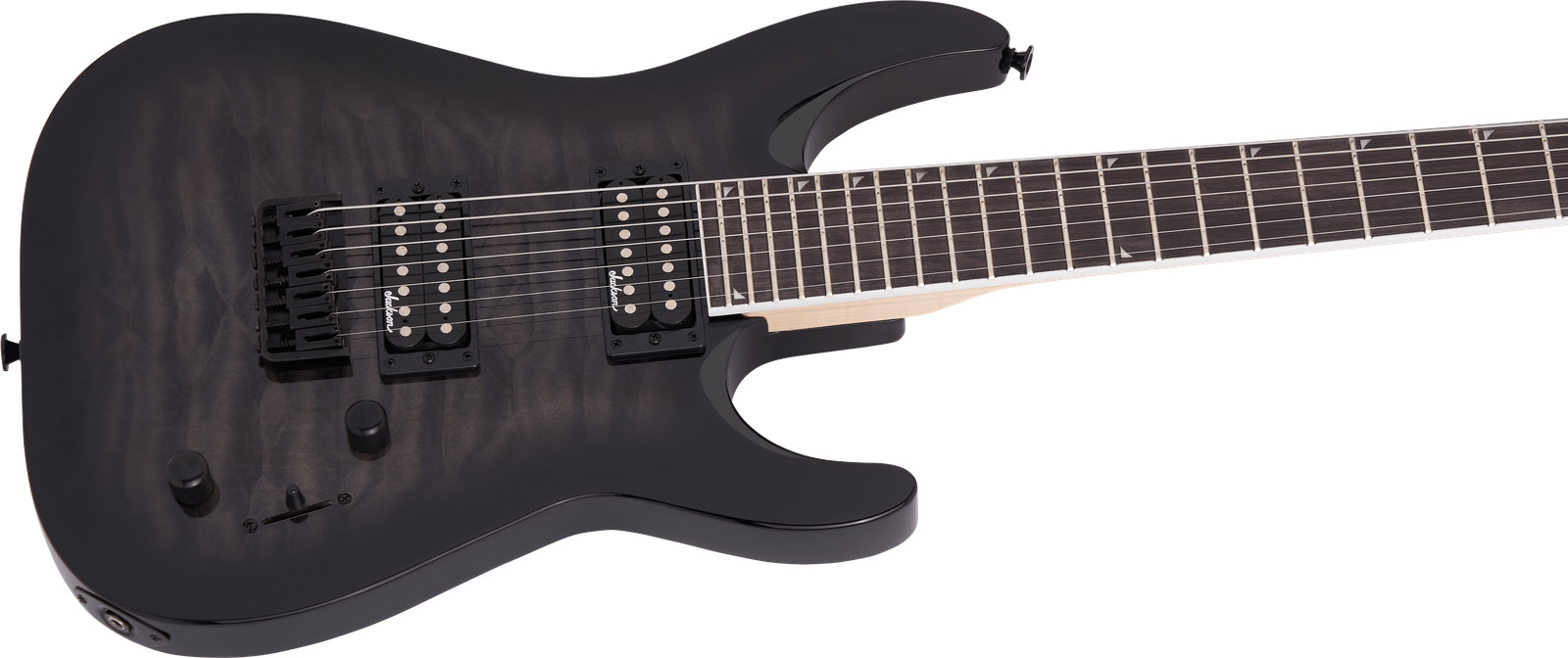 Jackson JS Dinky Arch Top JS22Q-7 DKA HT, Amaranth, Transparent Black Burst