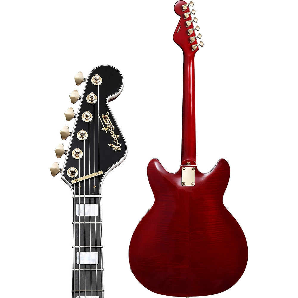 Hagstrom ’67 Viking II Hollowbody Guitar Transparent Wild Cherry 197881060619 RF