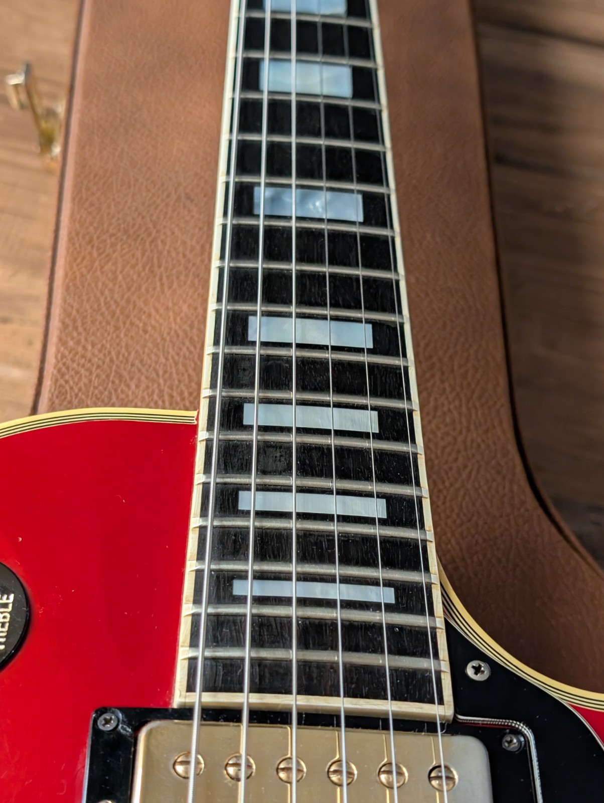 1985 Gibson Les Paul Custom Electric Guitar Ferrari Red Tim Shaw 100% Original