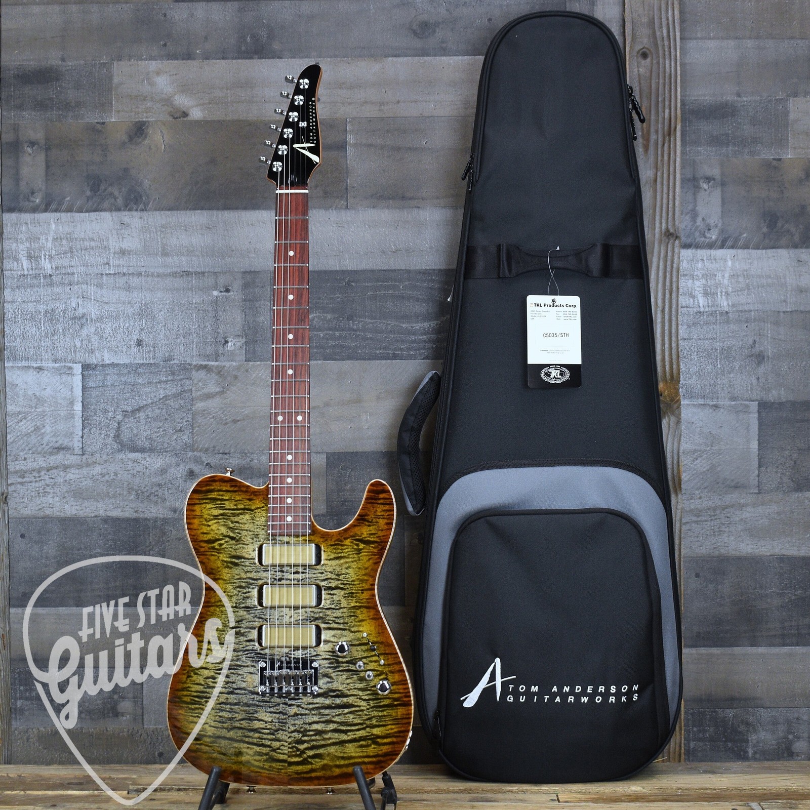Tom Anderson Cobra – Natural Black to Honey Burst with Gigbag