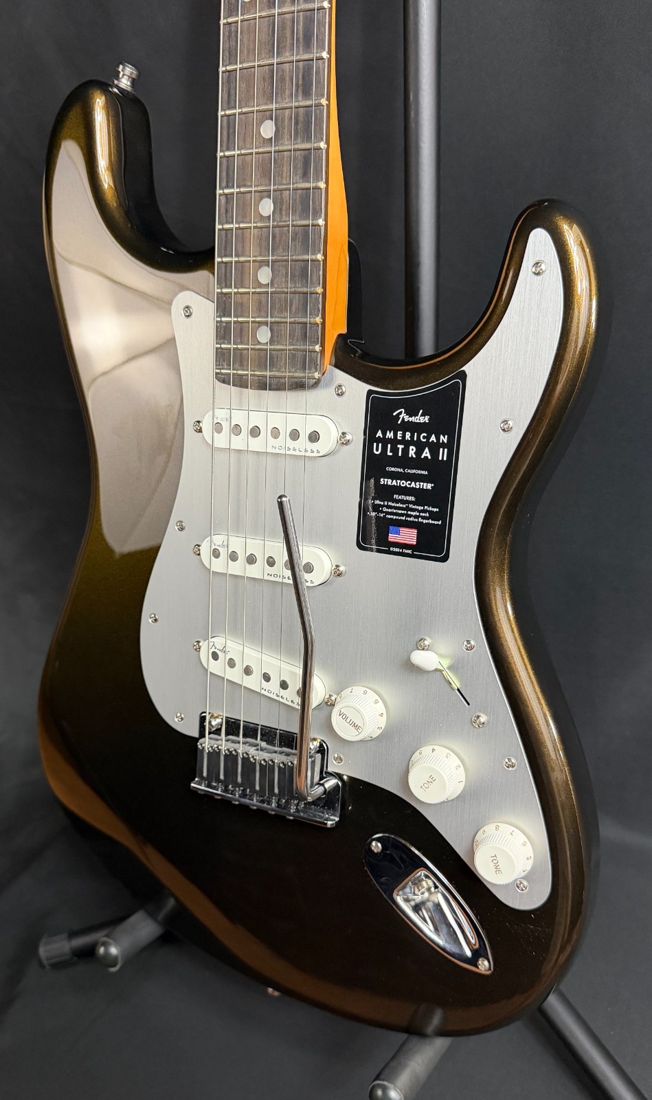 Fender American Ultra II Stratocaster Electric Guitar Texas Tea Finish w/ OHSC