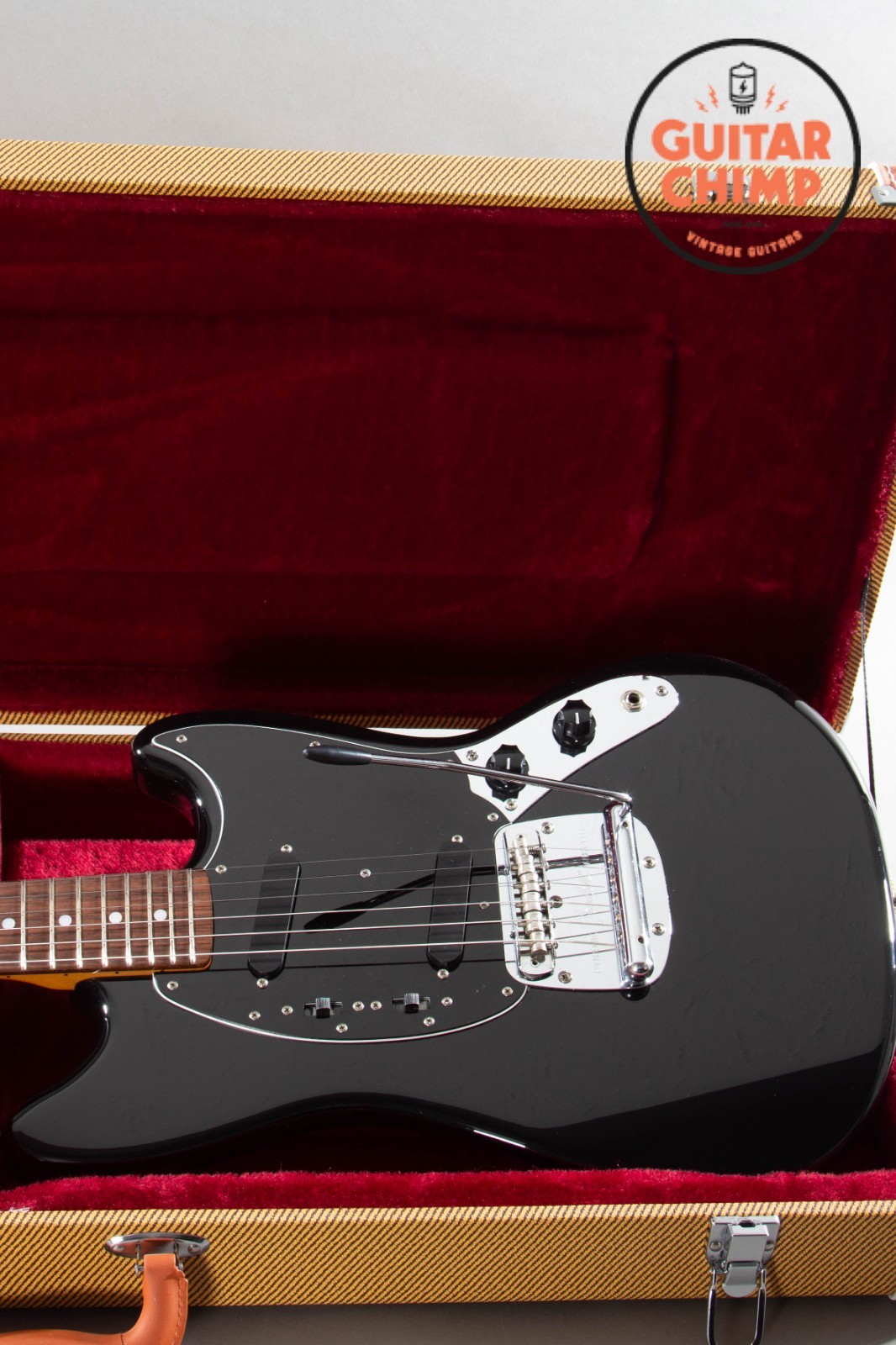 2006 Fender Japan CIJ MG69-72 ’69 Mustang Black w/ Hard-Shell Case