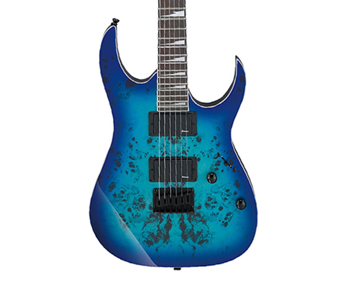 Used Ibanez GRGR221PAAQB GIO RG Electric Guitar – Aqua Burst