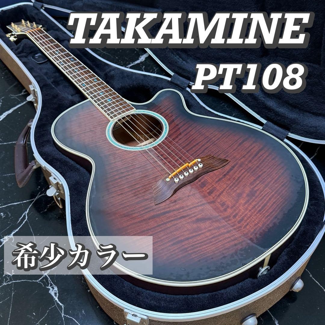 [Rare Color] Takamine PT108 Electric Acoustic Acoustic Hard Case Included