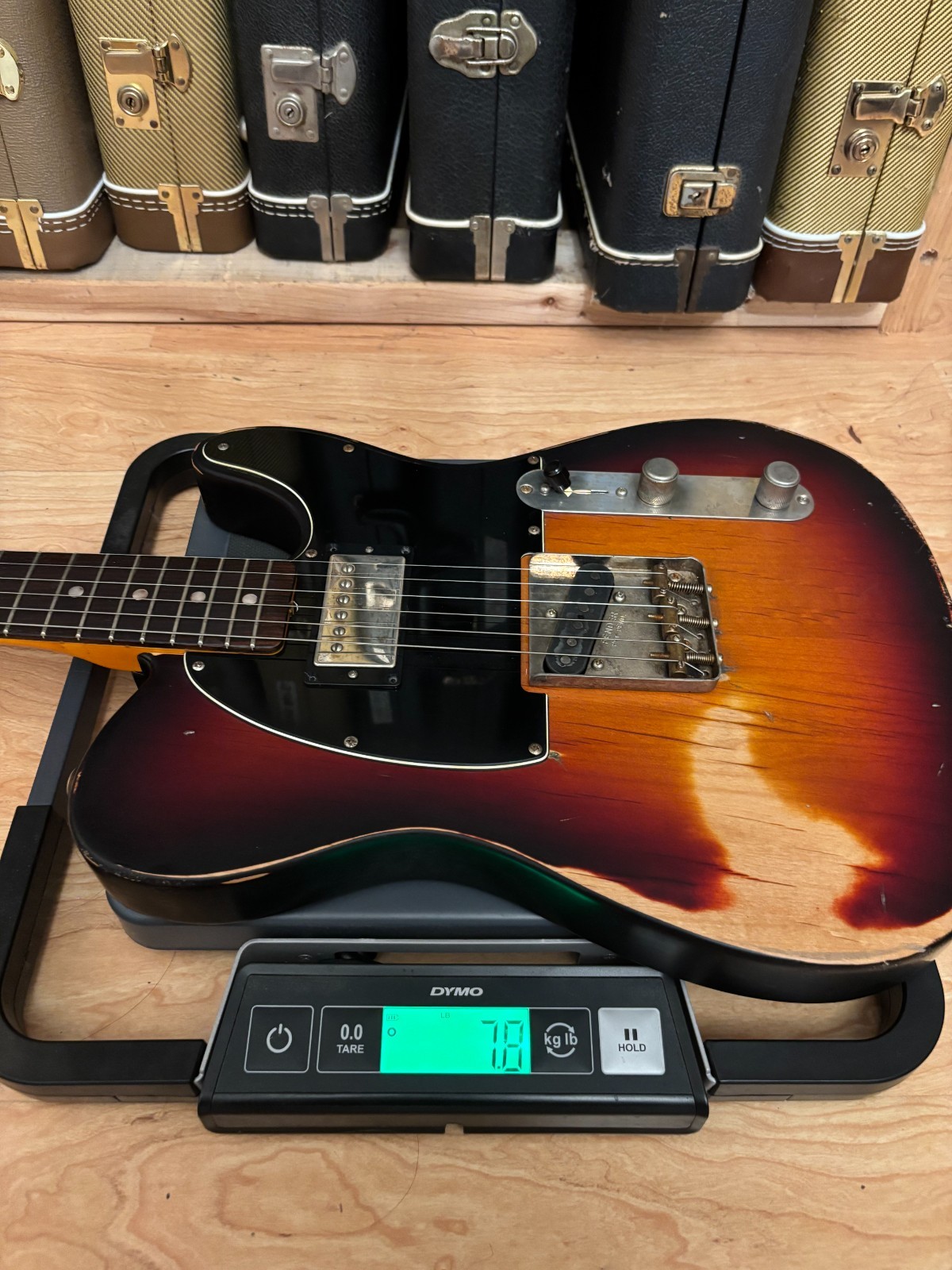Fender Telecaster 1963 Glas Custom 3-Tone Sunburst Relic 7.8lbs w/ Fender Tweed
