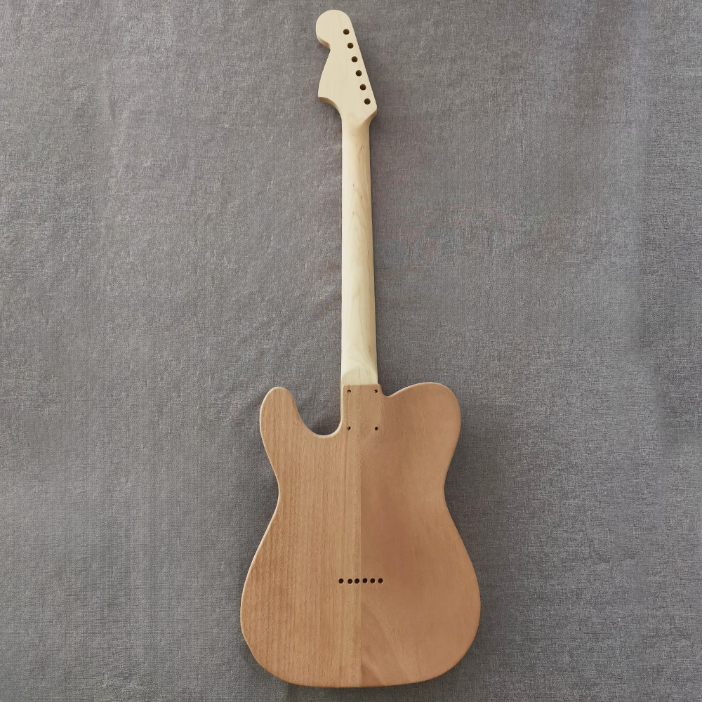 6String TELE DIY Electric Guitar Kit Mahogany Body Maple Fretboard bolt-on solid