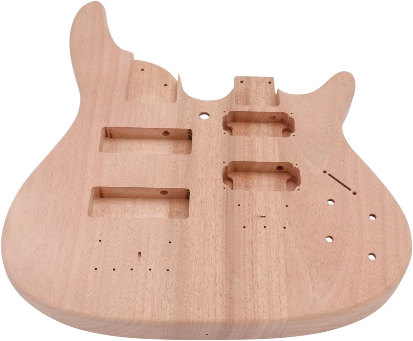 Double Neck DIY Electric Guitar Bass Kit 6-String 4-String Mahogany Build