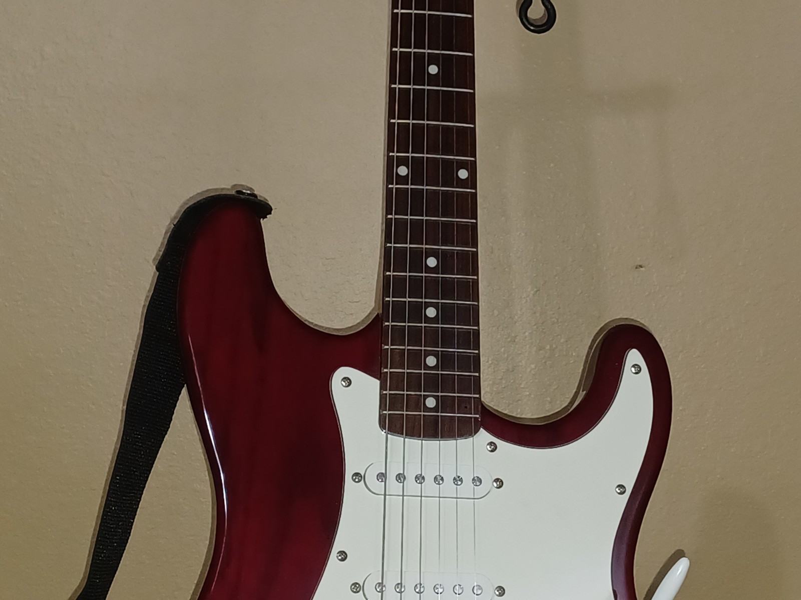 Jay Turser JT300 Red Stratocaster with Gig Bag New Strings Tremolo Arm #068