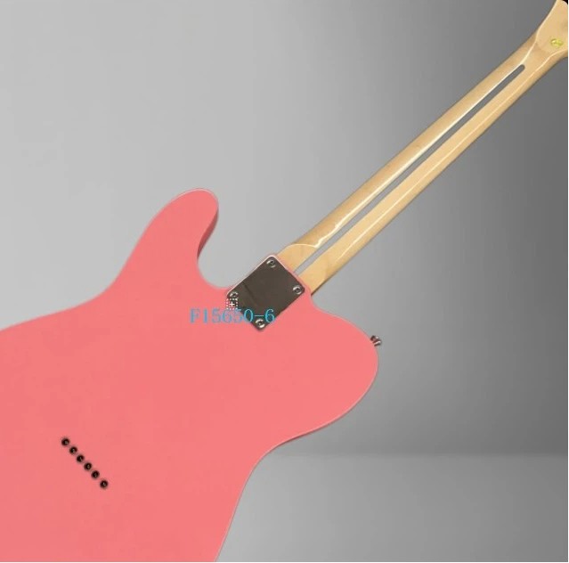 Pink 6-String Electric Guitar S-S Pickups White Pickguard Chrome Parts In Stock