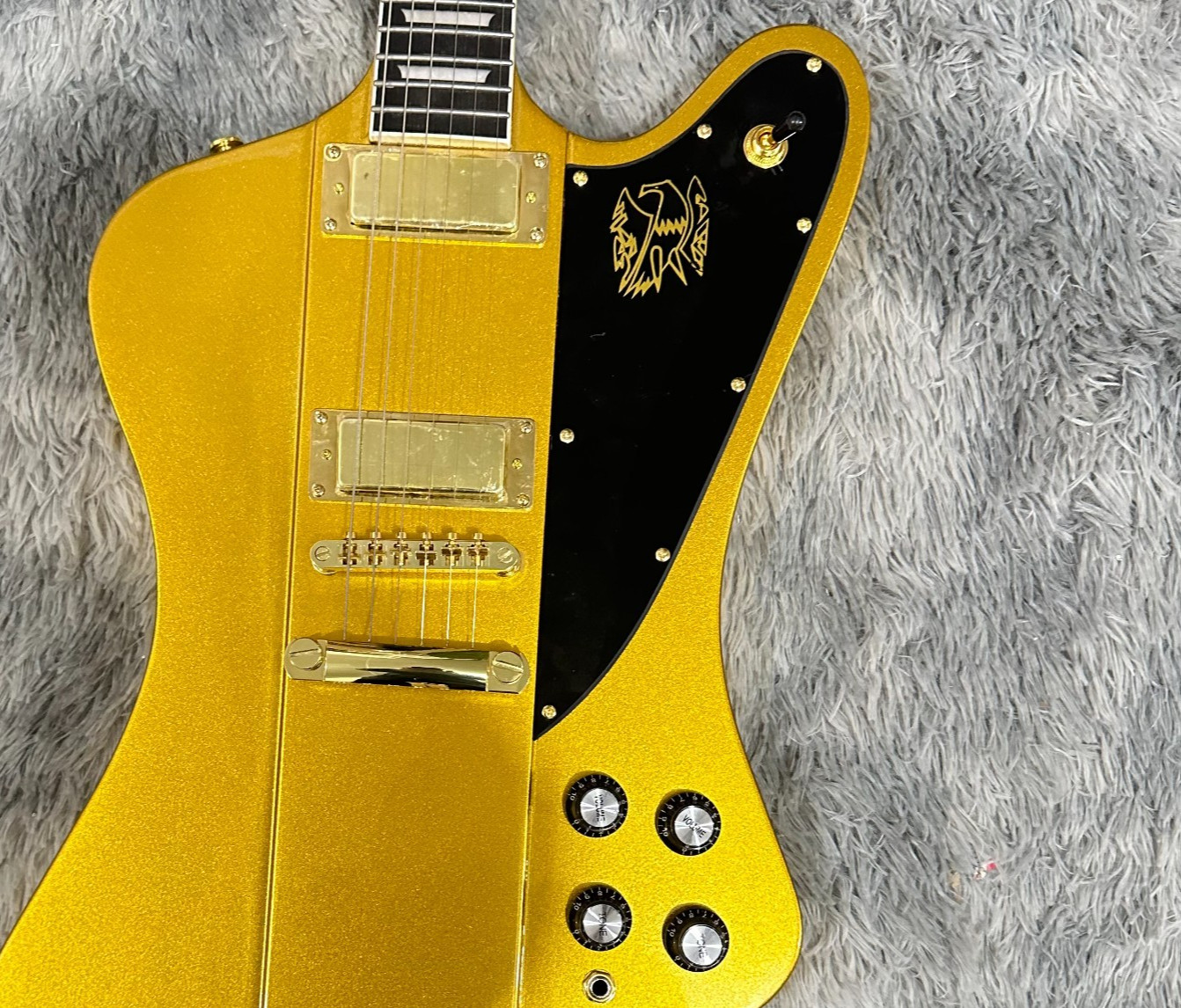 Custom Firebird Style Electric Guitar Rosewood Fingerboard Gold Hardware