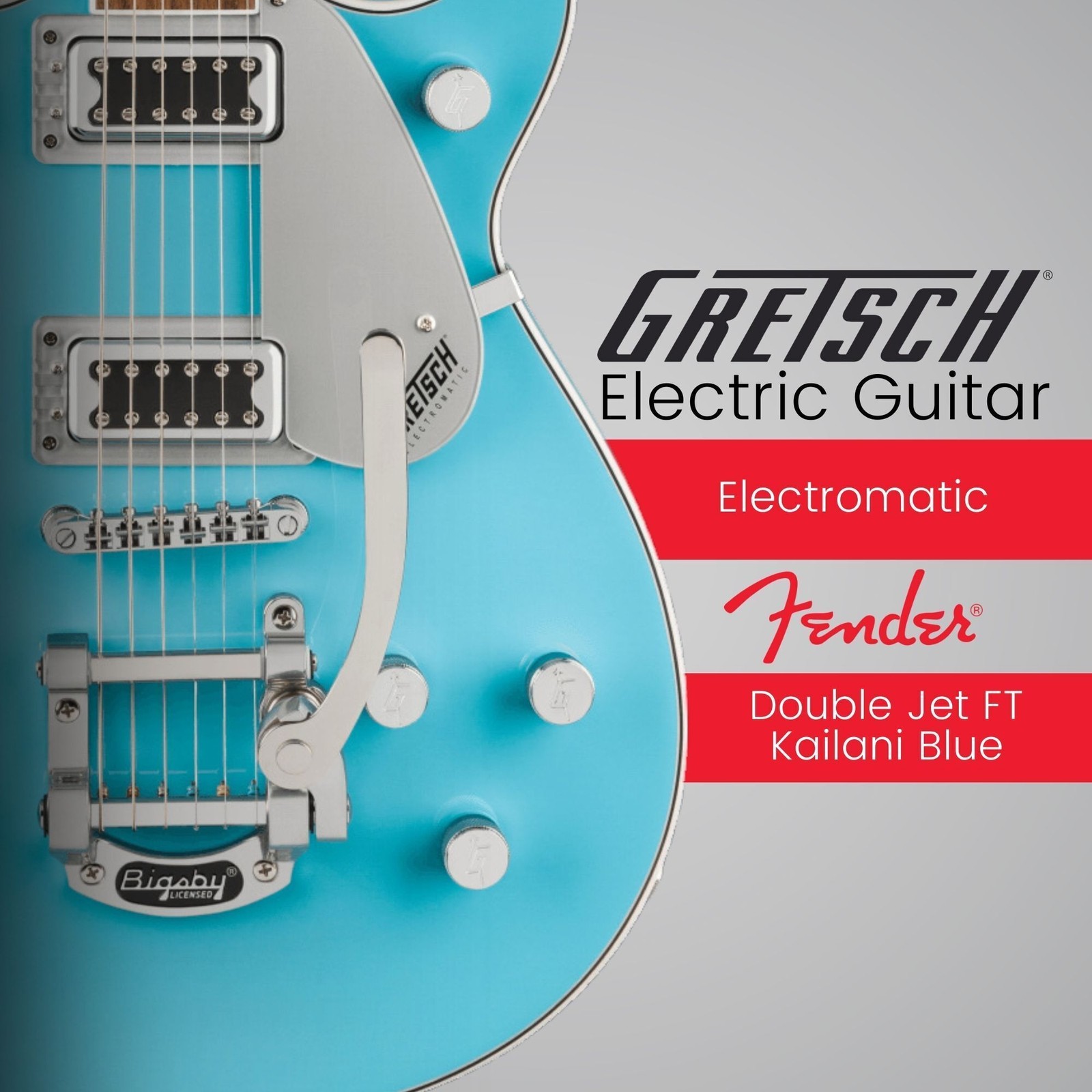Gretsch G5232T Electromatic Double Jet FT Electric Guitar Bundle (Kailani Blue)