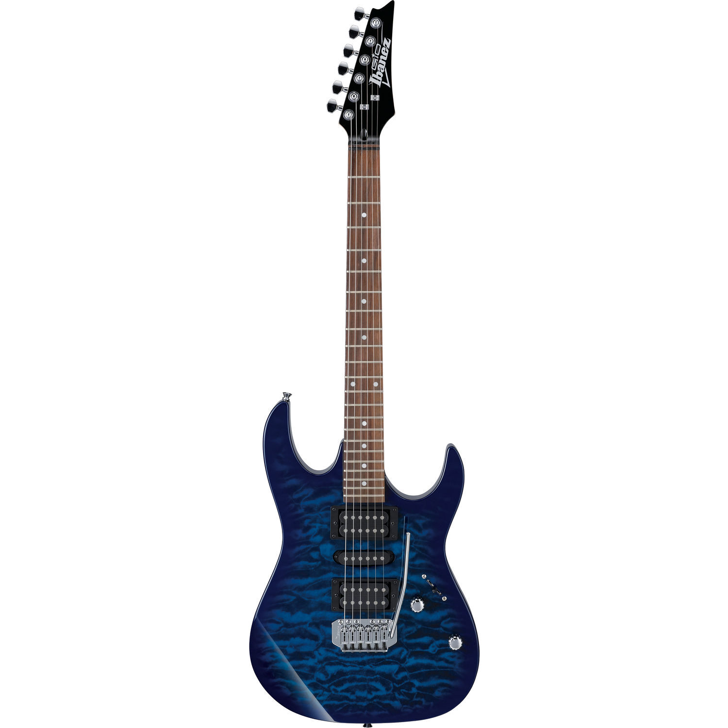 Ibanez GRX70QA RG GIO Series 6-String Electric Guitar – Transparent Blue Burst