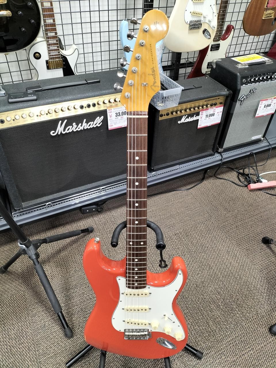 Fender Japan ST62 Stratocaster Fiesta Red Electric Guitar Soft Case Preowned