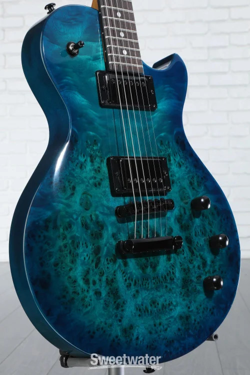 Schecter Solo-II Standard Electric Guitar – Ocean Blue Burst Burl