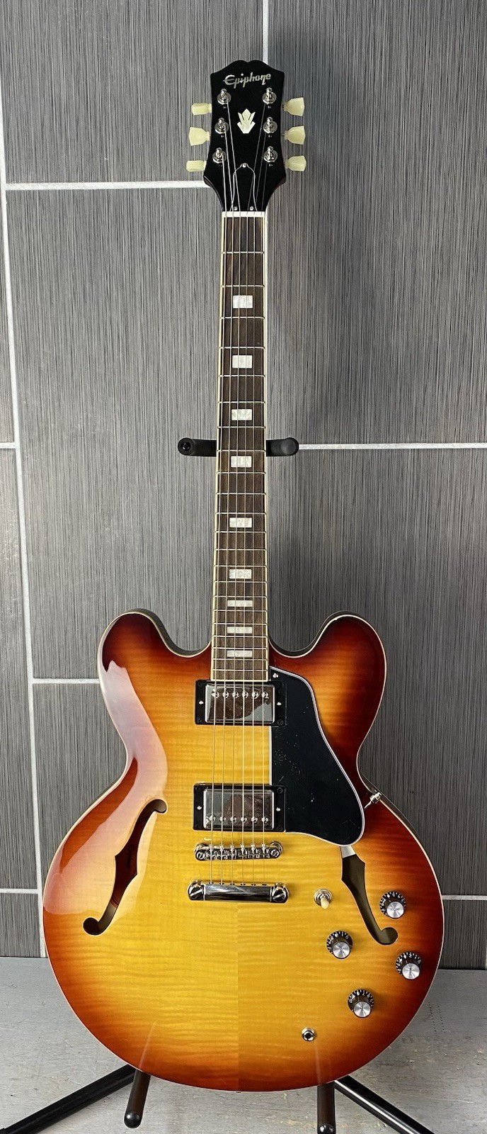 Epiphone Inspired By Gibson Es 335 Figured 6 String Electric Guitar W/ Gig Bag