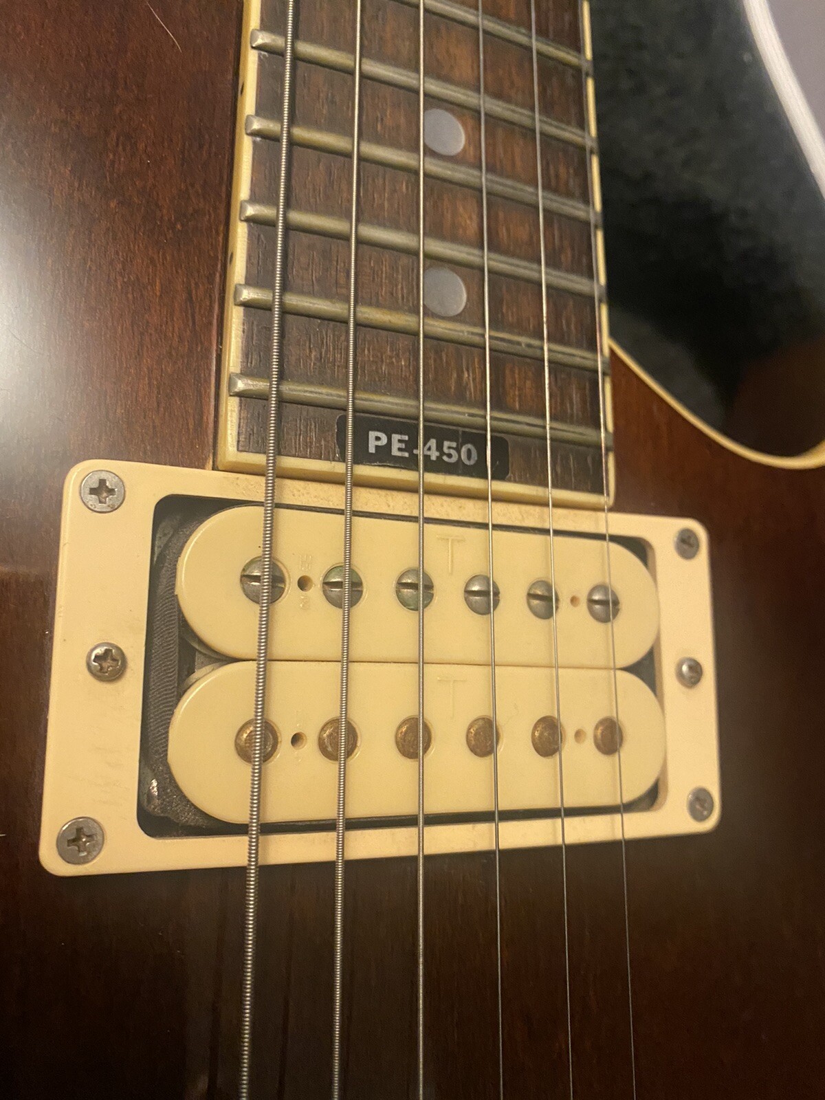 Vintage Aria Pro II PE-450 Electric Guitar Matsumoku Japan Violin Brown w/case