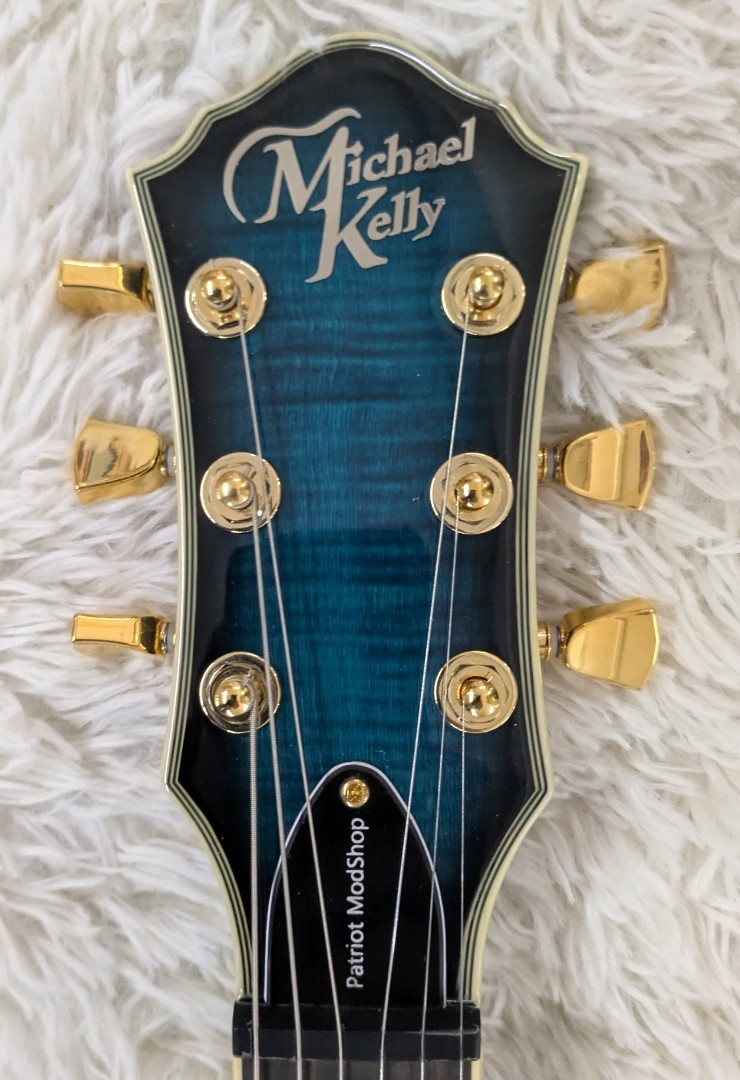 Michael Kelly Patriot Limited SB Mod Shop Custom Electric Guitar, Blue Burst