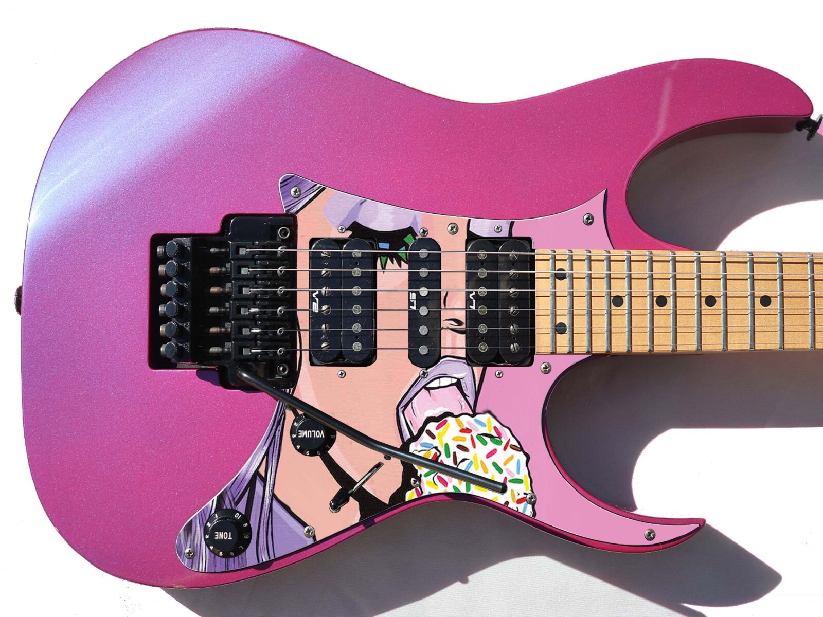 Guitar Skin Wrap Axe Re-Skin Pop Rock West End Girl Groupie Girl – 1213